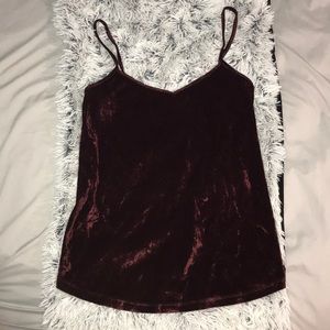 Wine Velvet Tank Top